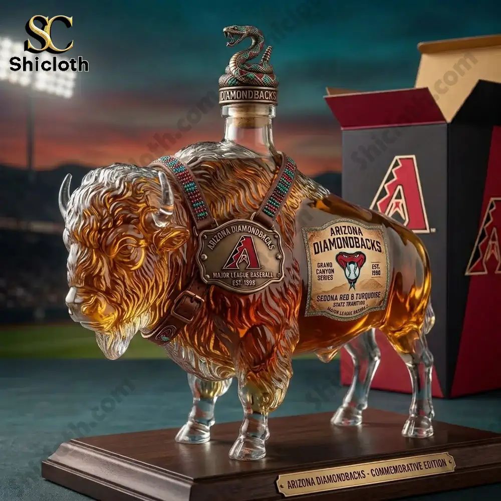 Bison Spirit BuffaloTrace x Arizona Diamondbacks Limited Edition Whiskey Bottle
