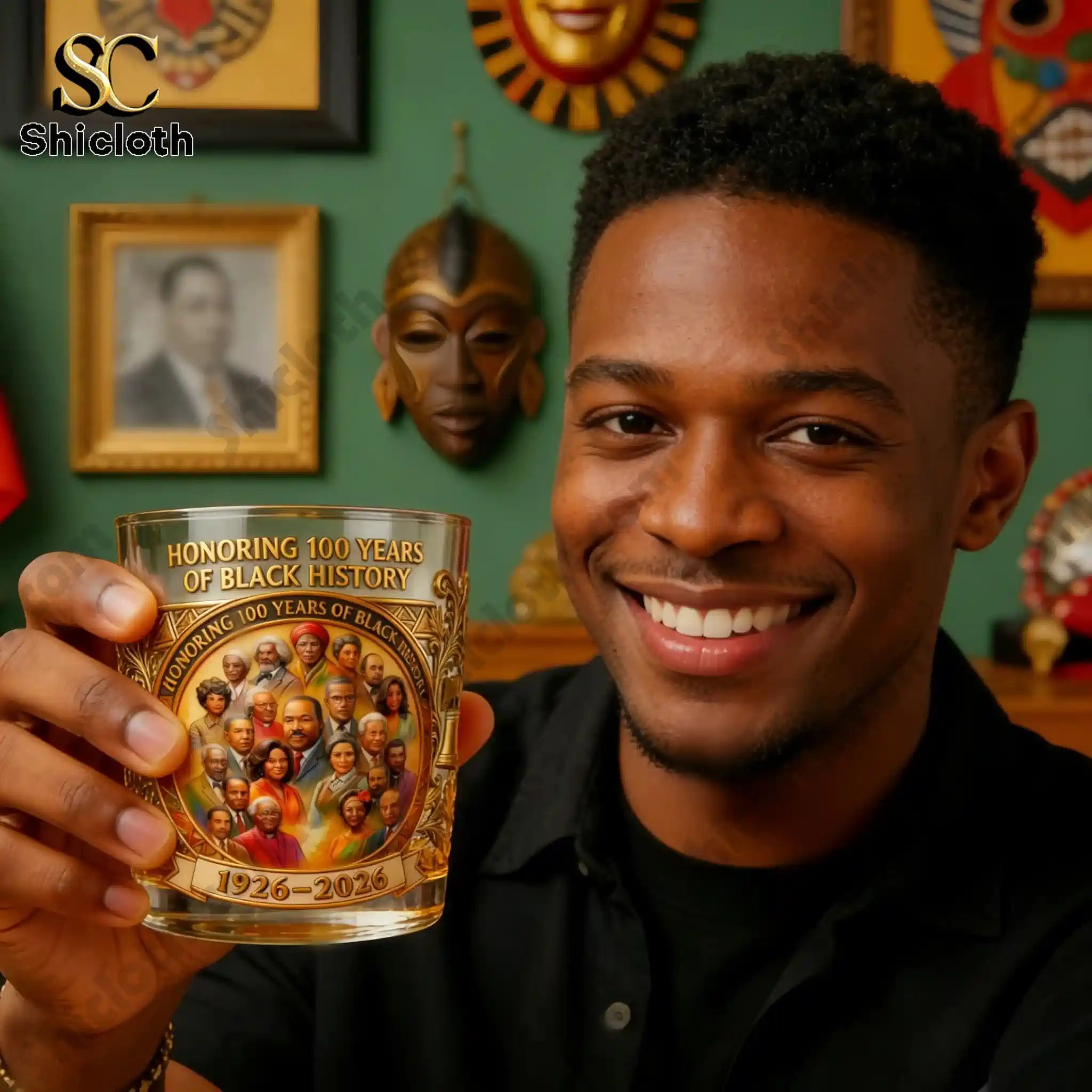 Black History Month 100 Years Commemorative Whiskey Glass