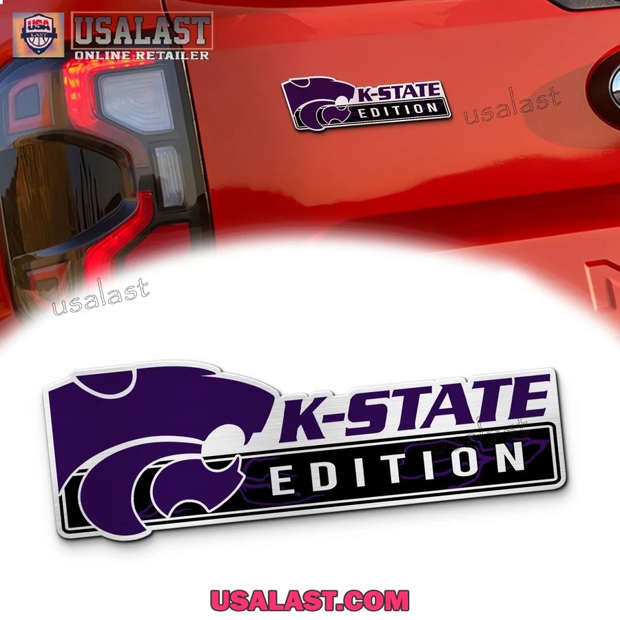 Kansas State Wildcats Edition 3D Car Badge Sticker