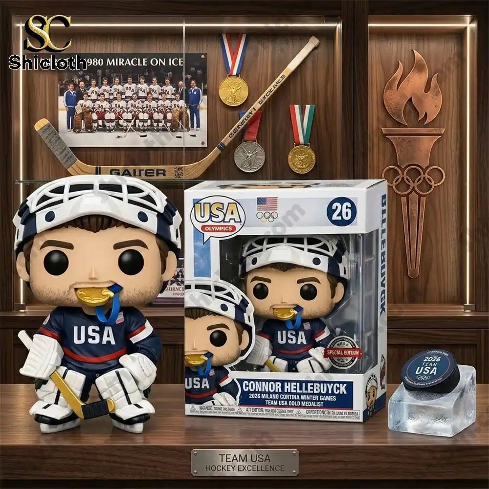 Connor Hellebuyck Team Usa Goalie Pop Figure Doll 2026