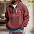 Houston Cougars Waffle Half Zip Hoodie