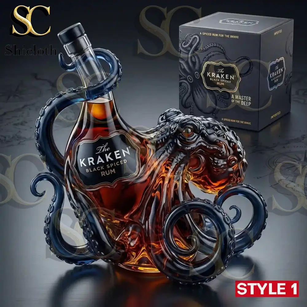 The Kraken Rum Edition 3D Octopus New Bottle Collection