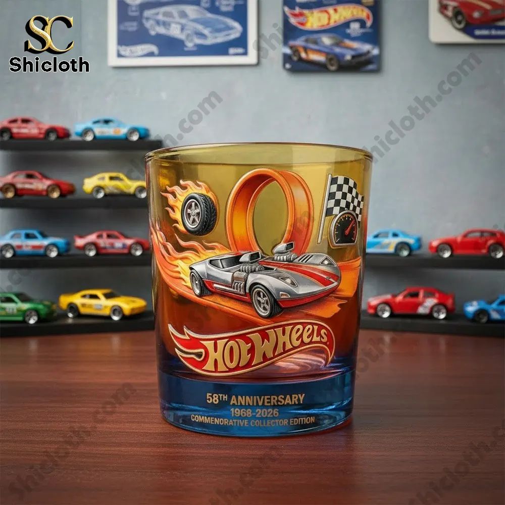 Wheels 58Th Anniversary Commemorative Whiskey Glass