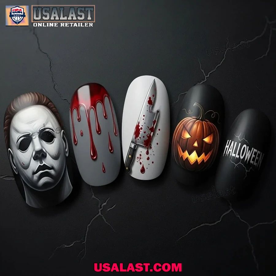 Michael Myers Halloween Nails Box Gift For Fan
