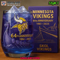 Minnesota Vikings 64th Anniversary Wine Glass