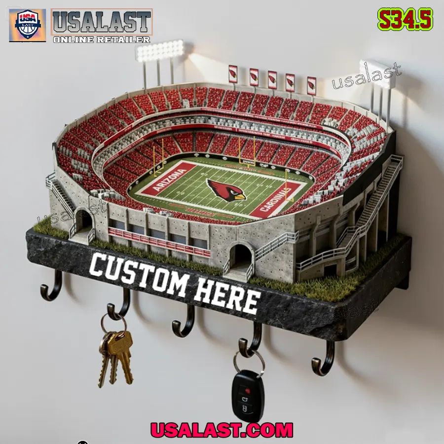 Arizona Cardinals Sports Stadium Key Hooks, Key Holder