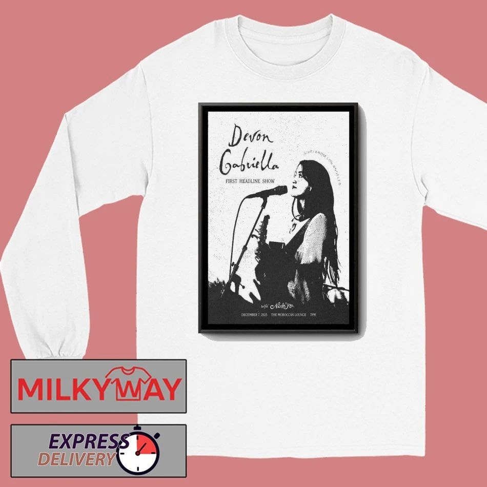 Devon Gabriella Dec 7 2025 The Moroccan Lounge Los Angeles, CA Poster shirt
