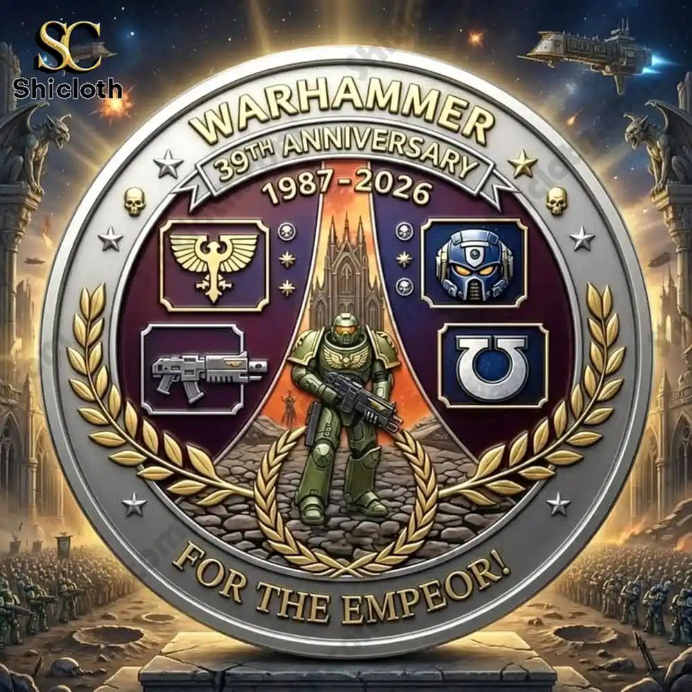 Warhammer 39Th Anniversary 1987-2026 Coin