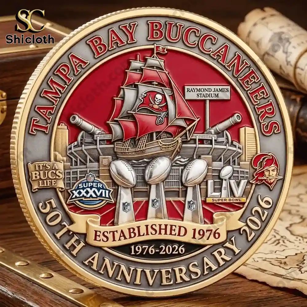 NEW Tampa Bay Buccaneers 50th Anniversary Commemorative Coin