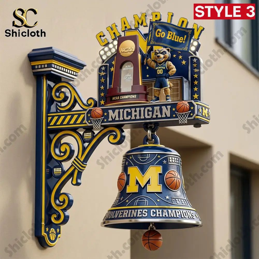 Michigan Wolverines NCAA Premium Wall Bell