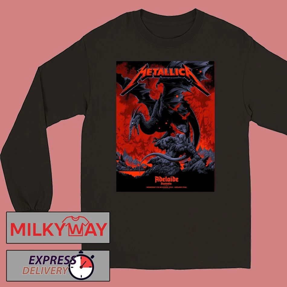 Metallica Adelaide Australia wednesday 5th november 2025 adelaide oval potter shirt