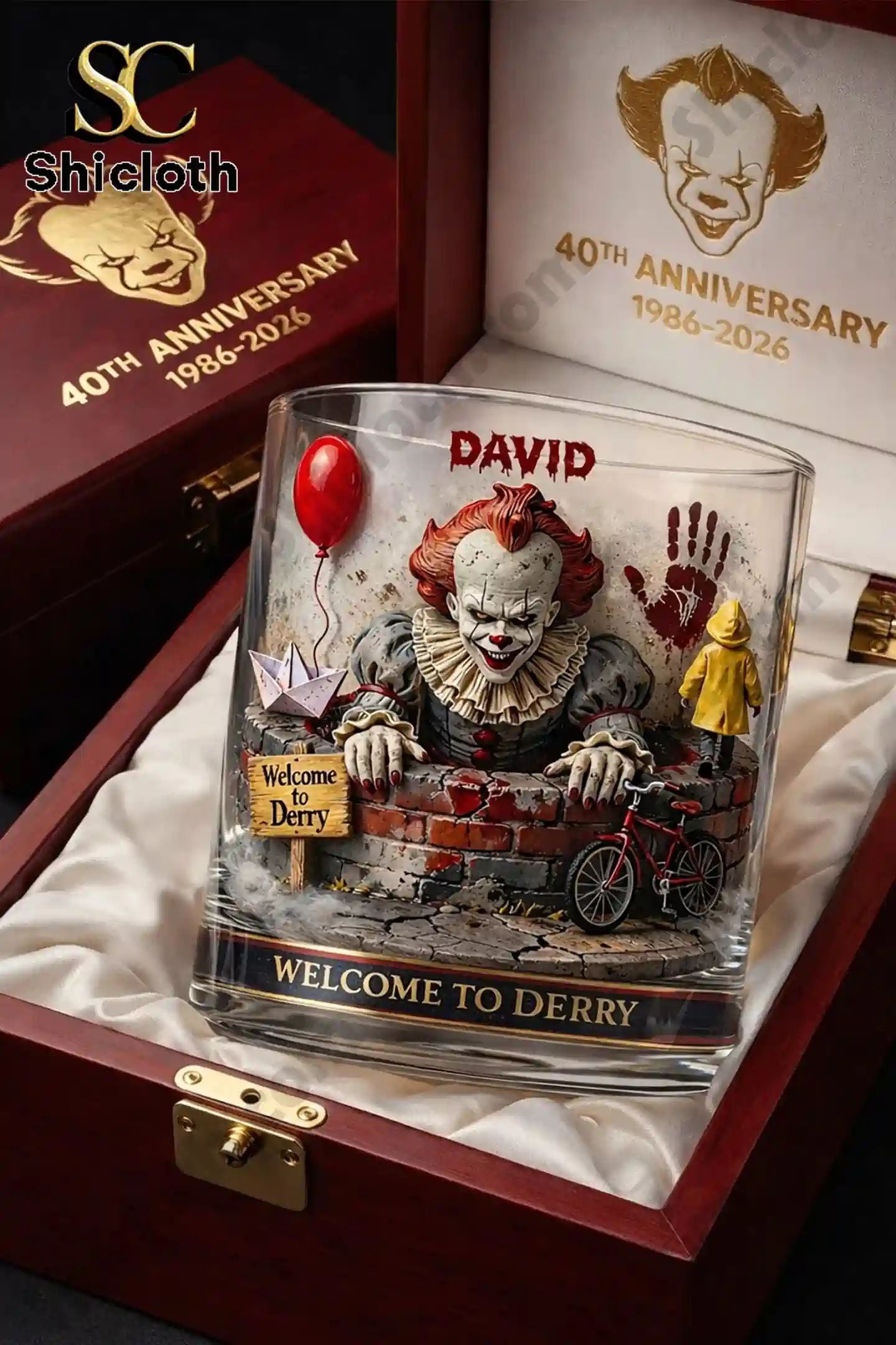 Horror Movie 40th Anniversary Whiskey Glass