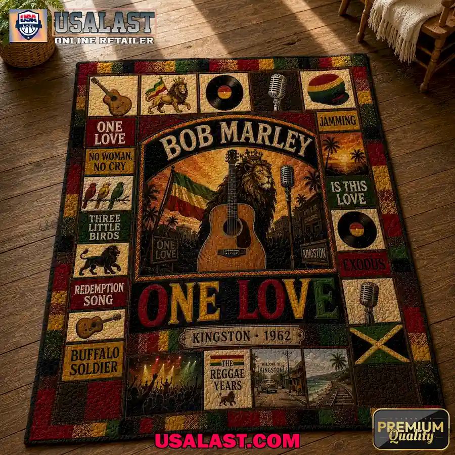 Bob Marley One Love Kingston 1962 Quilt Blanket
