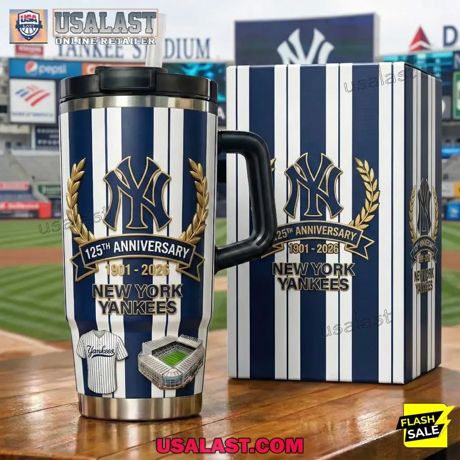 New York Yankees 125th Anniversary Tumbler With Handle