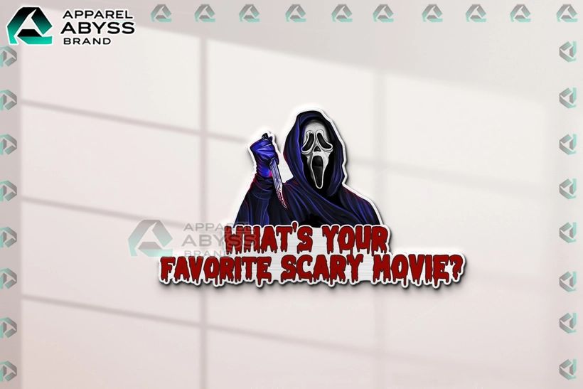 Ghostface Halloween Edition 3D Car Name Emblem Sticker
