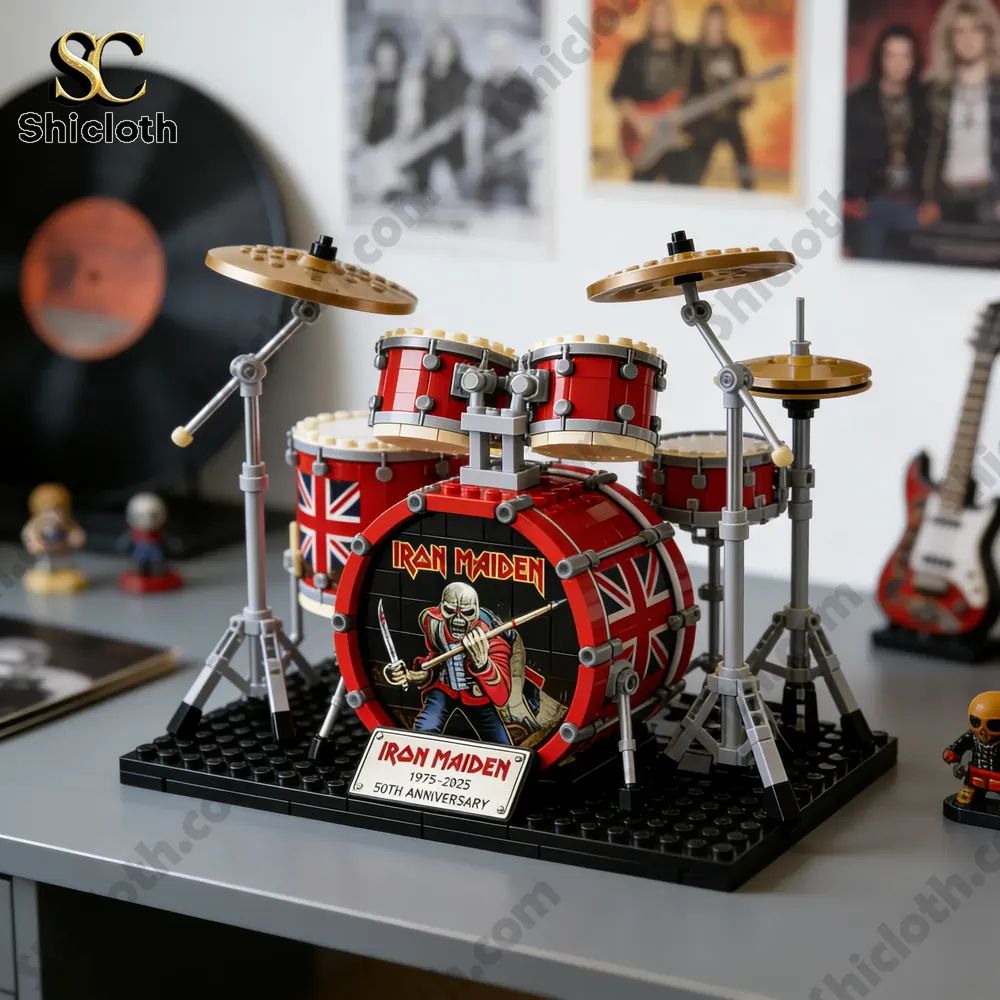Iron Maiden 50th Anniversary Drum Set Building Block Kit