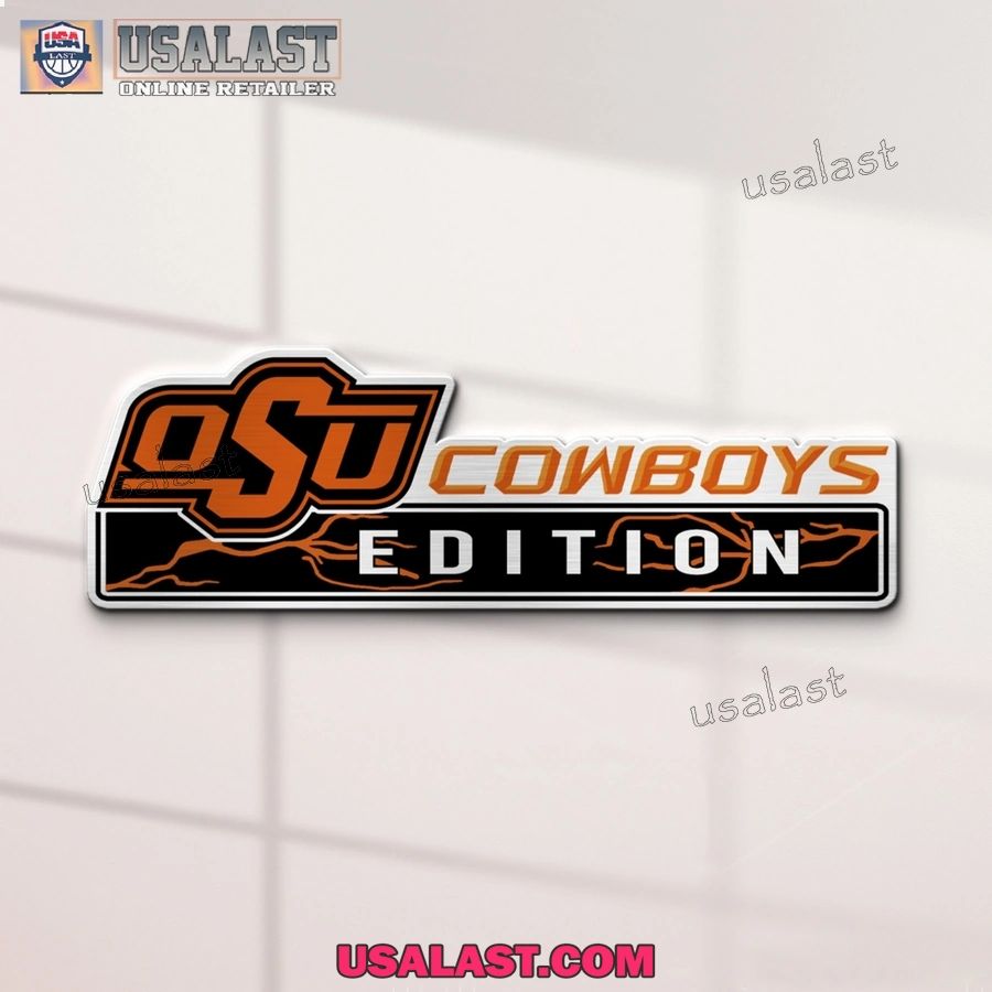 Oklahoma State Cowboys Edition 3D Car Badge Sticker