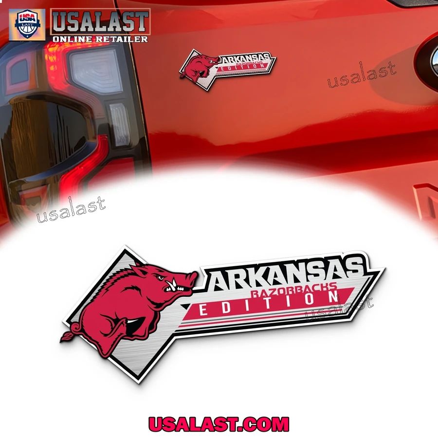 Arkansas Razorbacks Edition 3D Car Badge Sticker