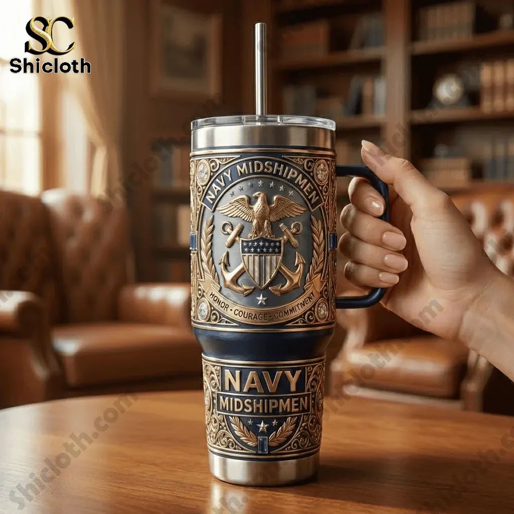 Navy Midshipmen Limited Yeti Tumbler With Handle