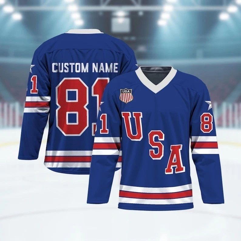 Custom 2026 Team USA Winter Olympic Hockey Jersey