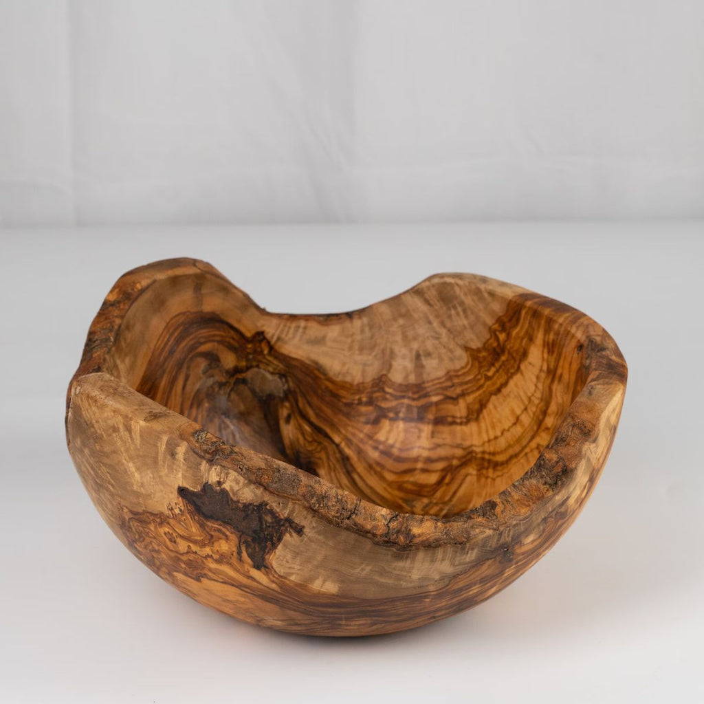 Hand-Carved Rustic Olive Wood Bowl – Unique & Enduring