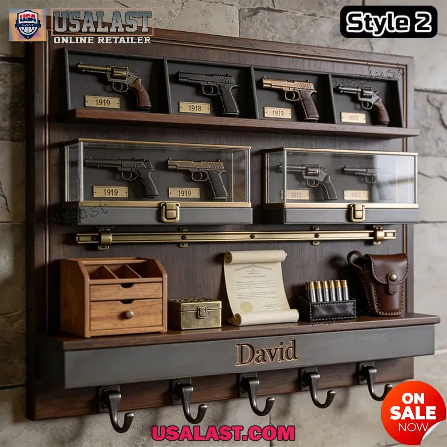 Personalized Gun Collection Themed Wall Hooks