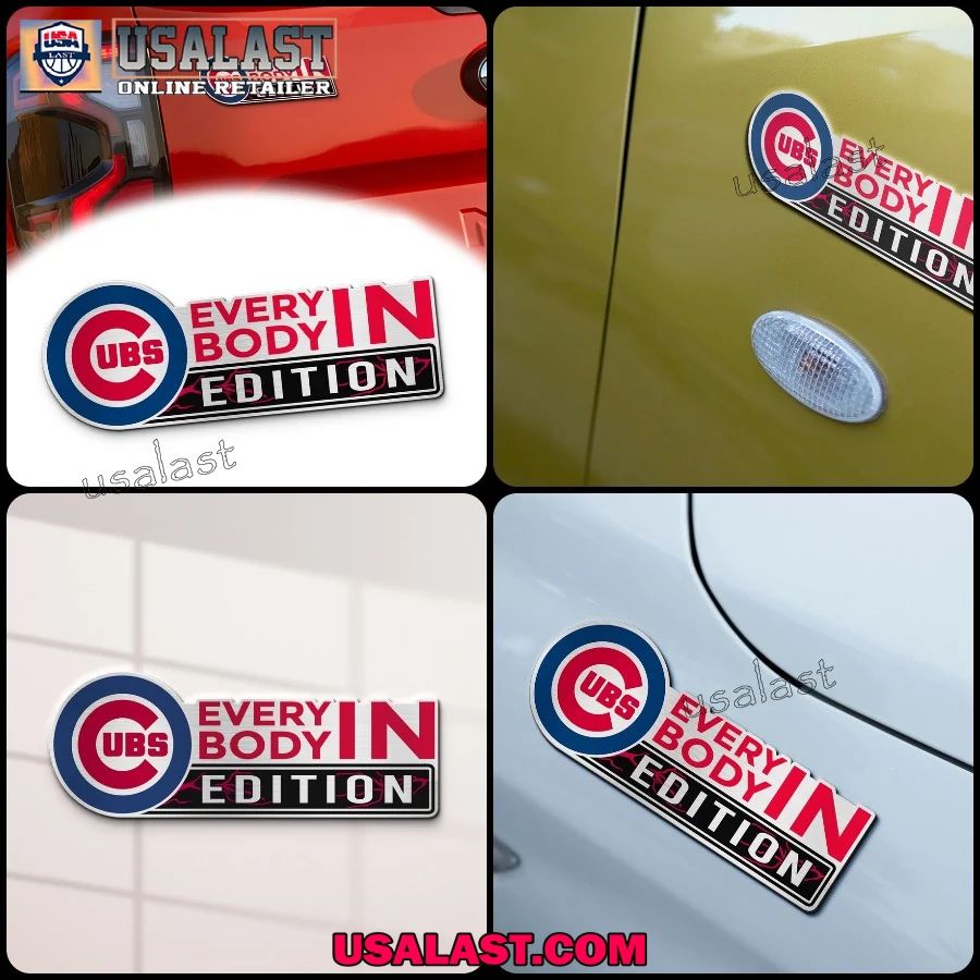 Chicago Cubs Edition Engraved Car Name Badge