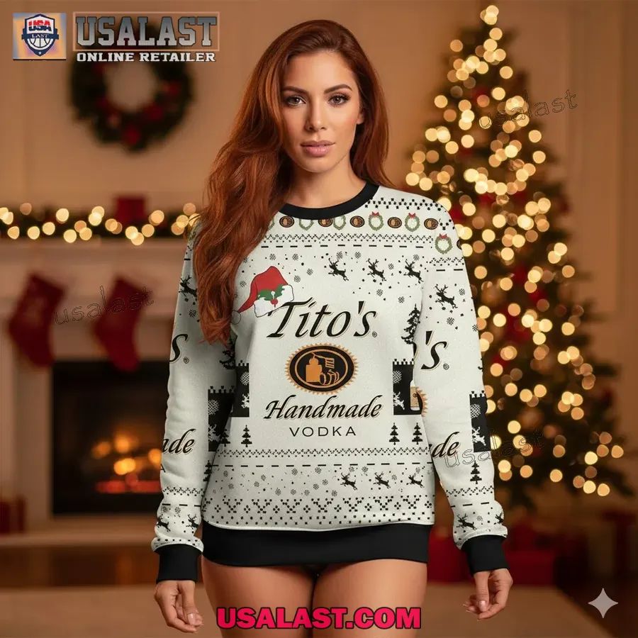 Tito’s Vodka Peaceful Night Christmas Ugly Sweater