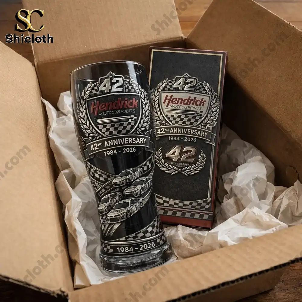 Hendrick Motorsports 1984-2026 42nd Anniversary 3D Relief Pint Glass
