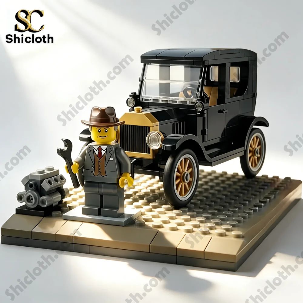 Timeless Ride 1903 Classic Car Brick Model Kit