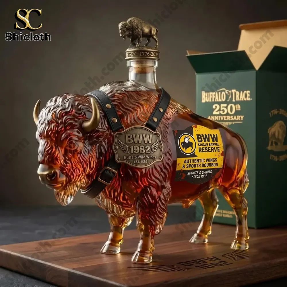 Buffalo Wild Wings Single Barrel Reserve Authentic Wings & Sports Bourbon Bottle