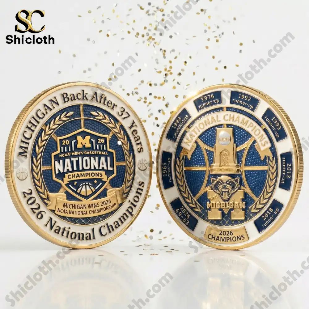 Michigan Wolverines Back After 37 Years NCAA National Champs Coin