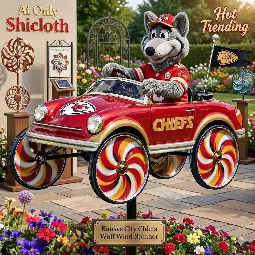 Kansas City Chiefs Wolf Wind Spinner