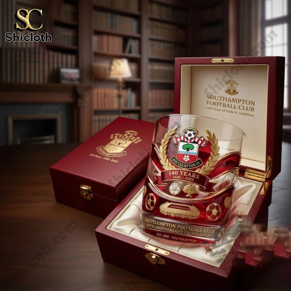 Southampton Fc 140Th Anniversary Commemorative Glass