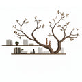 Handcrafted Tree Branch Bookshelf – Nature-Inspired Wall Art & Storage
