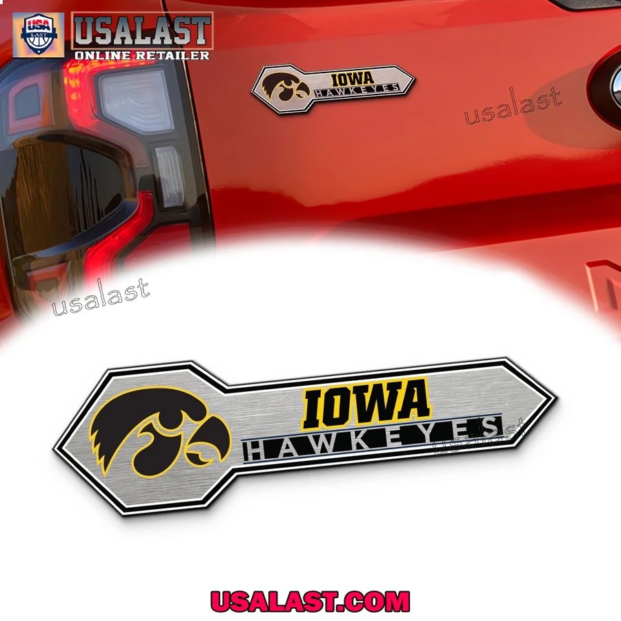 Iowa Hawkeyes Edition 3D Car Badge Sticker