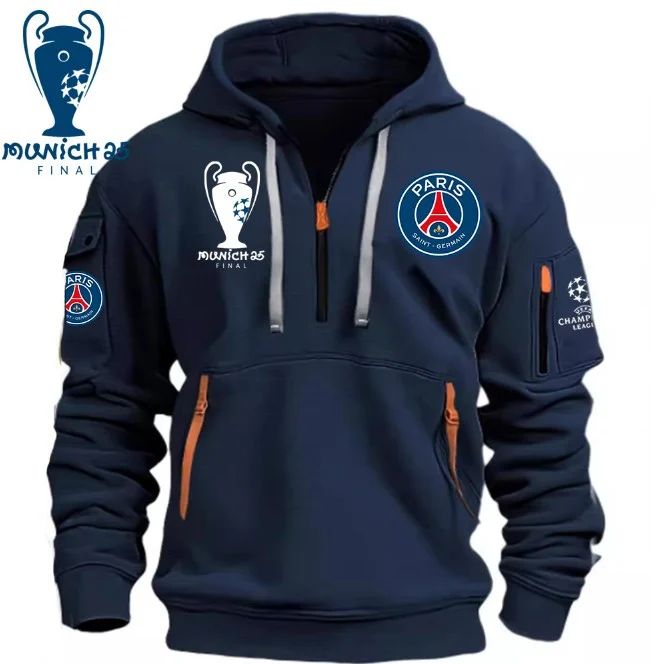 Paris Saint Germain 2025 Champions League Heavy Zip Hoodie