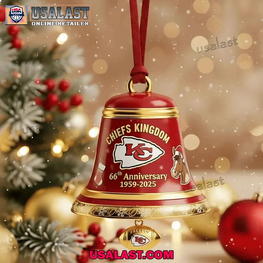 Kansas City Chiefs 2025 Christmas Bell Ornament