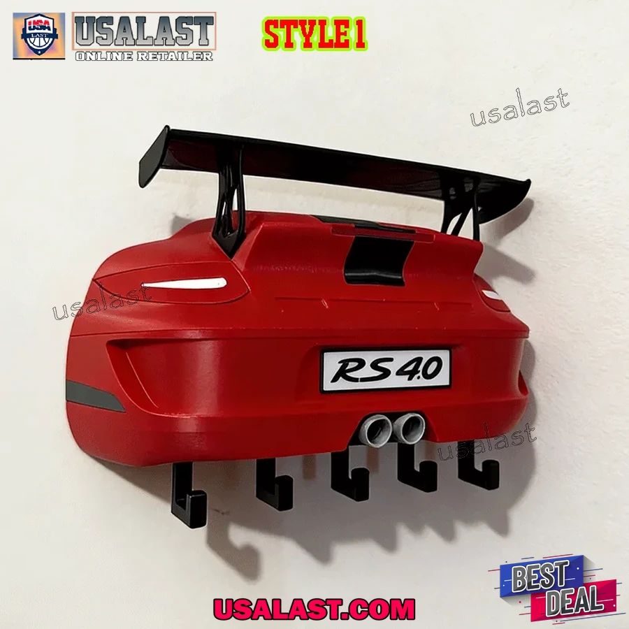 Personalized Porsche 911 Key Hanger, Wall Key Holder