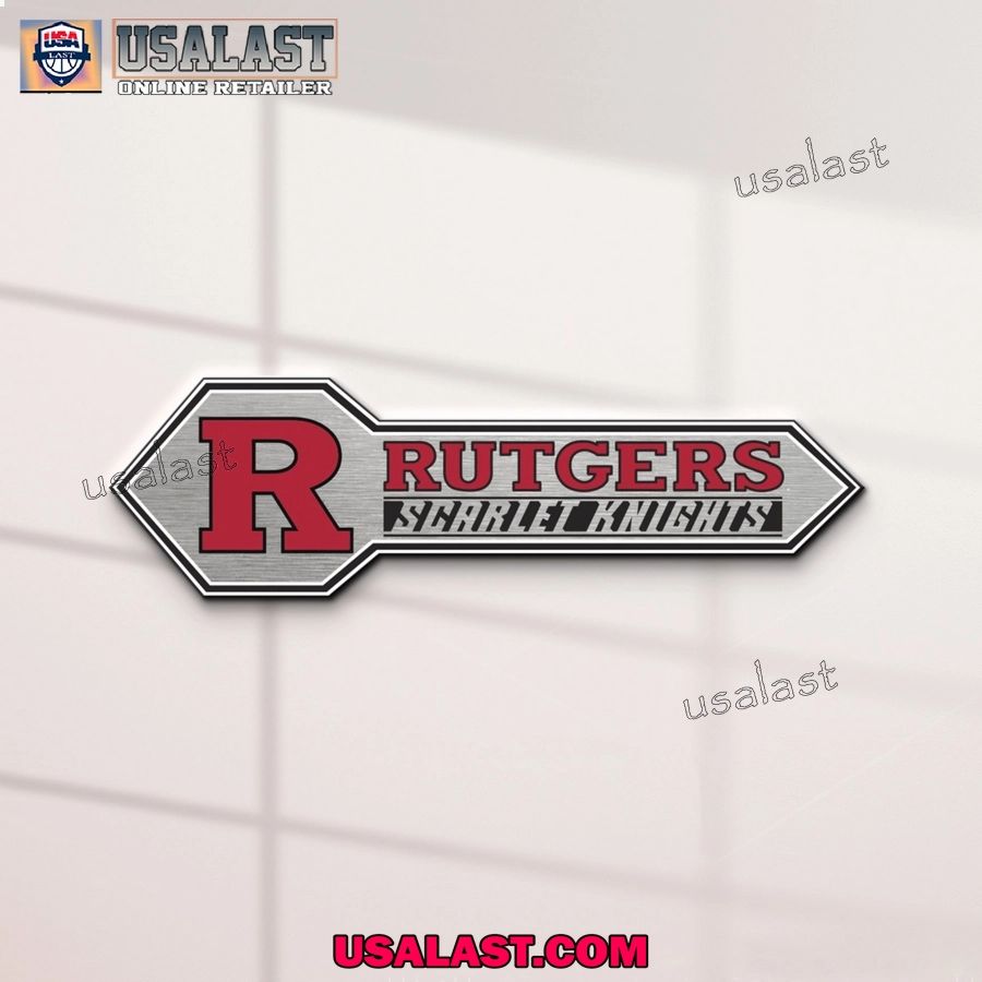 Rutgers Scarlet Knights Edition 3D Car Badge Sticker