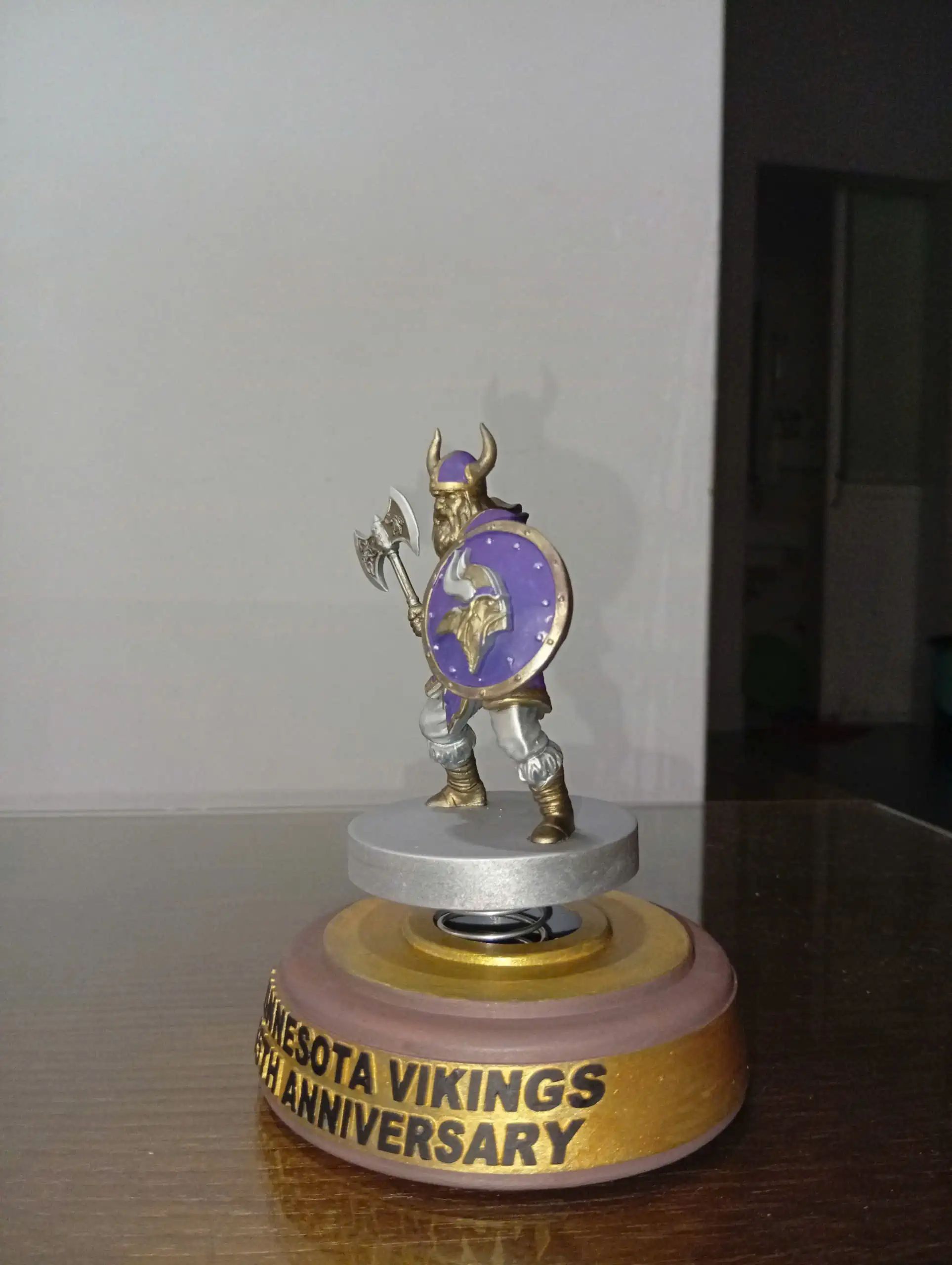 Minnesota Vikings 65th Anniversary Decor Car Dashboard Bobblehead
