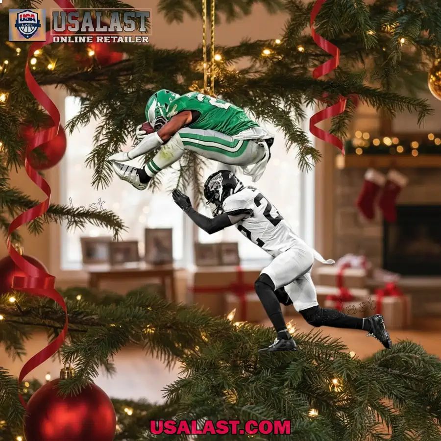 Saquon Barkley Reverse Hurdle Ornament