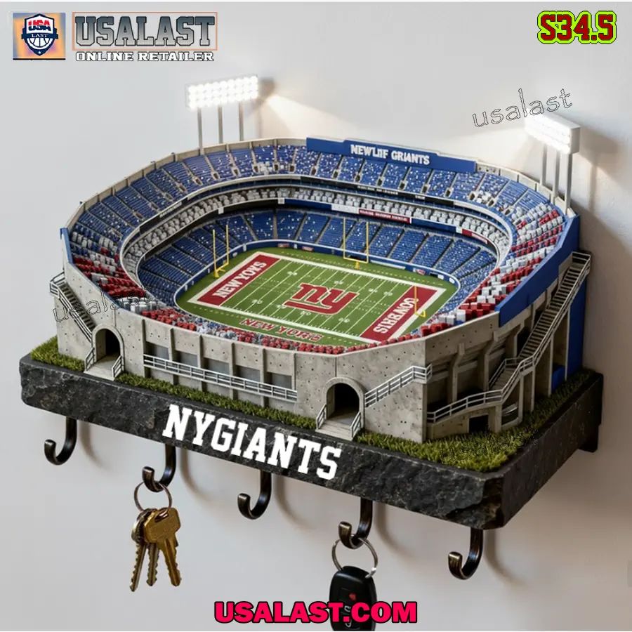 New York Giants Sports Stadium Key Hooks, Key Holder
