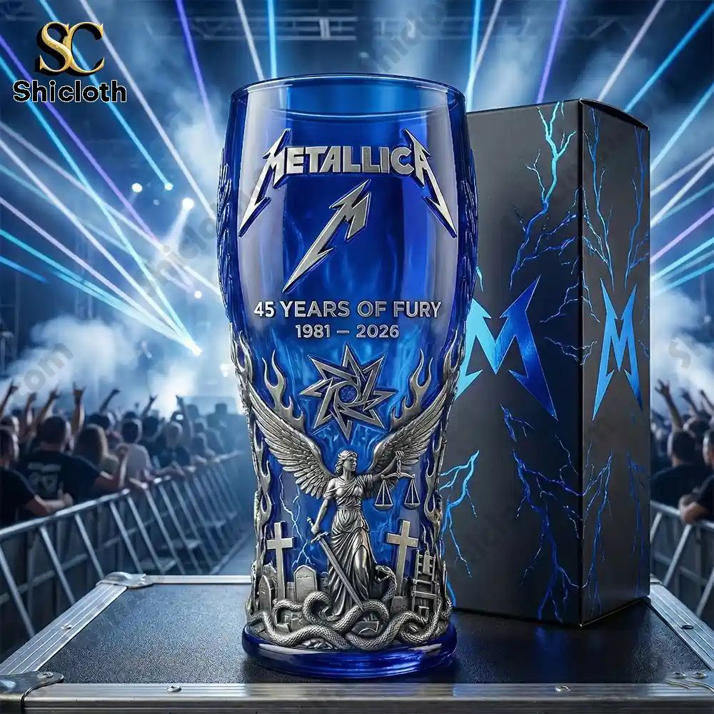 Metallica 45 Years Of Fury Collectible Collector Beer Glass 2026