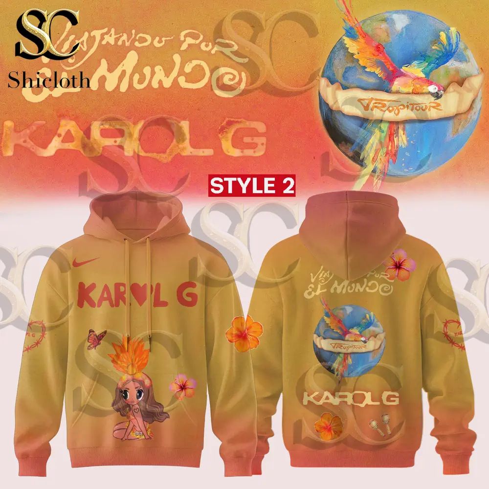 Karol G Viajando Por El Mundo Tropitour 2026 Hoodie