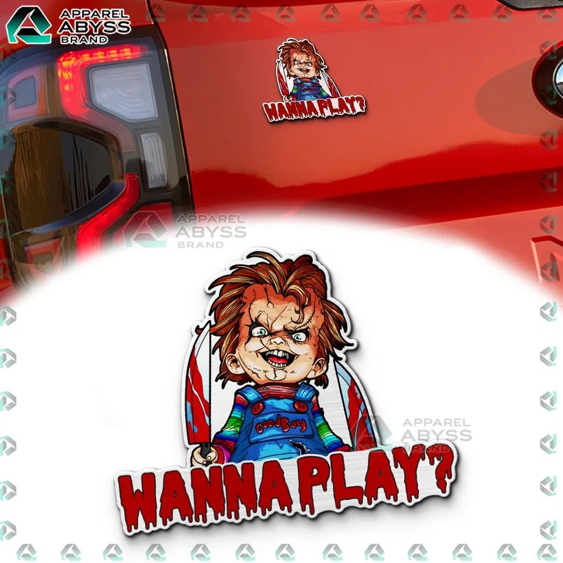 Chucky Doll Edition 3D Car Name Emblem Sticker