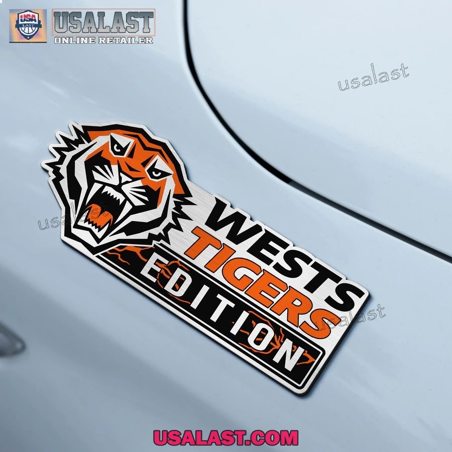 Wests Tigers Edition Custom 3D Car Badge Sticker