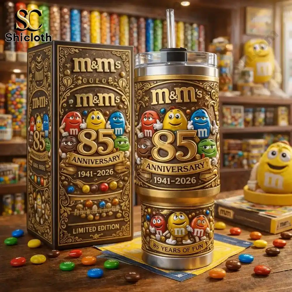M&M 85th Anniversary 3D Relief Insulated Tumbler