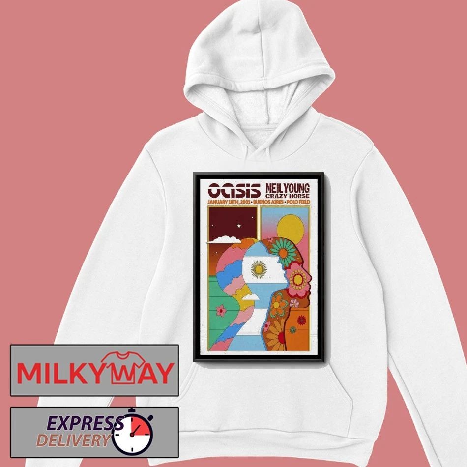 Oasis The Hot Festival in Buenos Aires, Argentina Concert Poster shirt