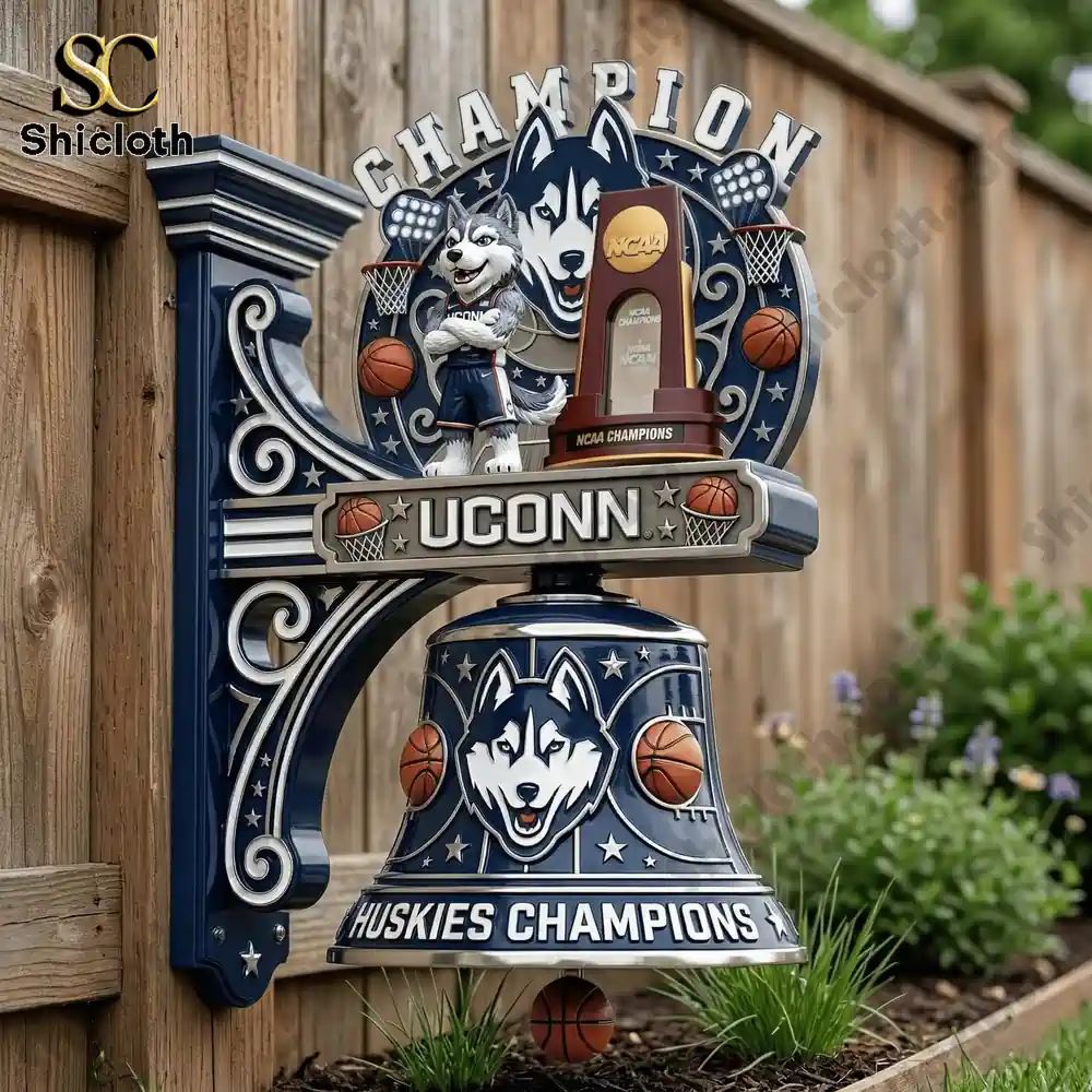 UConn Huskies National Champions 2026 Wall Bell